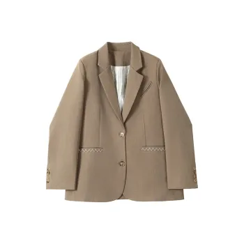 PAIN OR PLEASURE Spring And Fall Season Business Suit Women's Latte Coffee