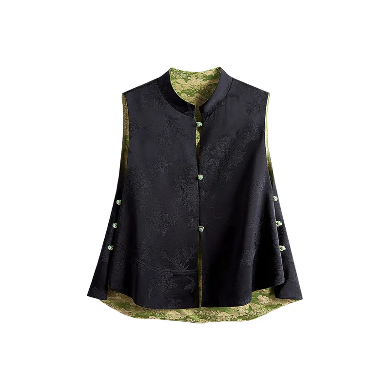 Cypress House Vest Women's Black & Green-0