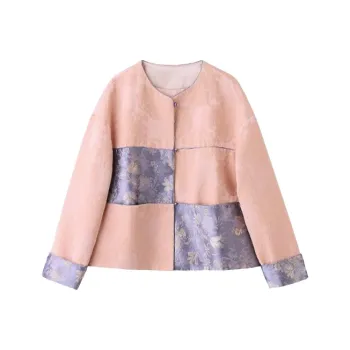 Mapping Cropped Coats Women's Pink