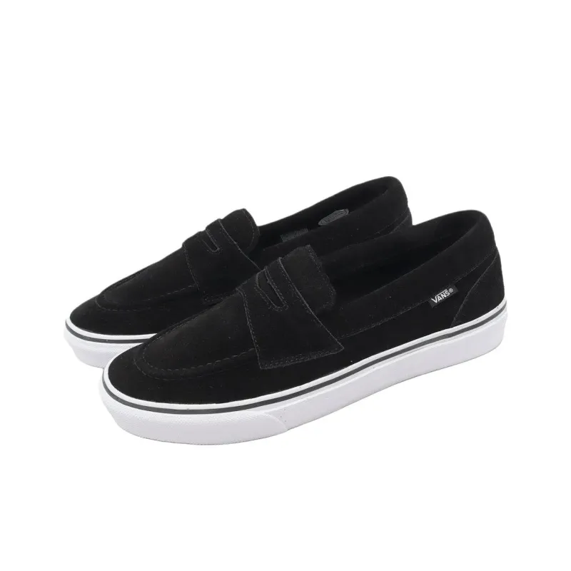 Vans Loafer Anti Slip Wear Resistant Low Top Skateboard Shoes Men's Black-2