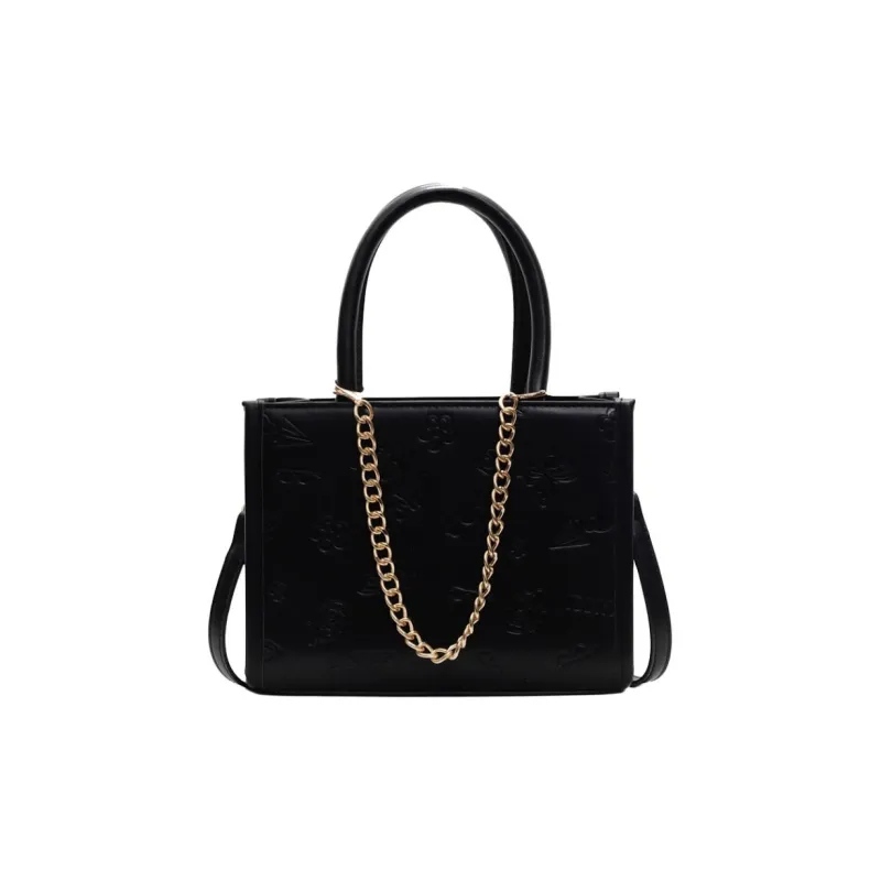 Miss Angel PU Crossbody One Shoulder Handbag Women's Black/Ecru/Pink/Ancora Red-0