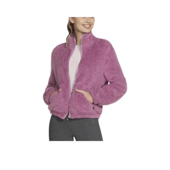 Skechers GO SNUGGLE Velvet-feel Coat Women's Light Purple