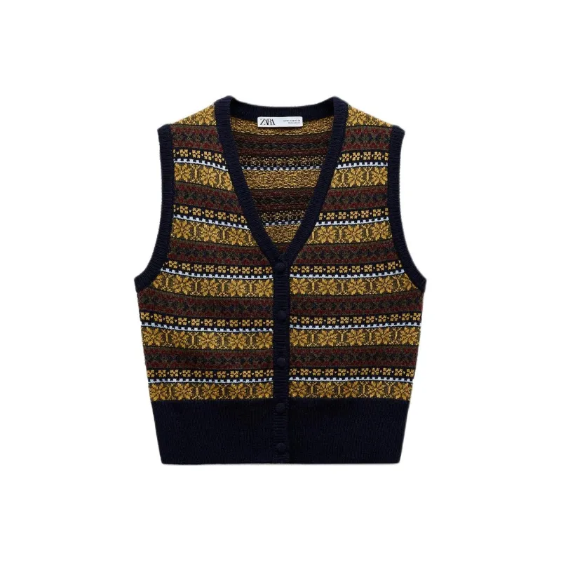 ZARA Vests Women's Multicolor-0