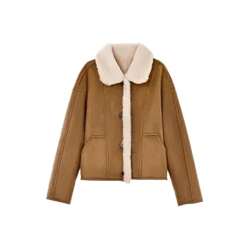 SINBOS Fur Women's Hibiscus Brown