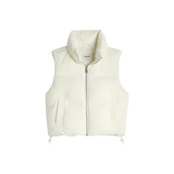 Hollister Vest Women's Beige Yellow