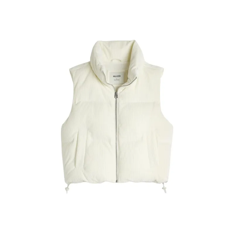 Hollister Vest Women's Beige Yellow-0