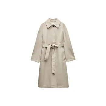ZARA ZW Series Trench Coat Women's Brown/Dark Taupe