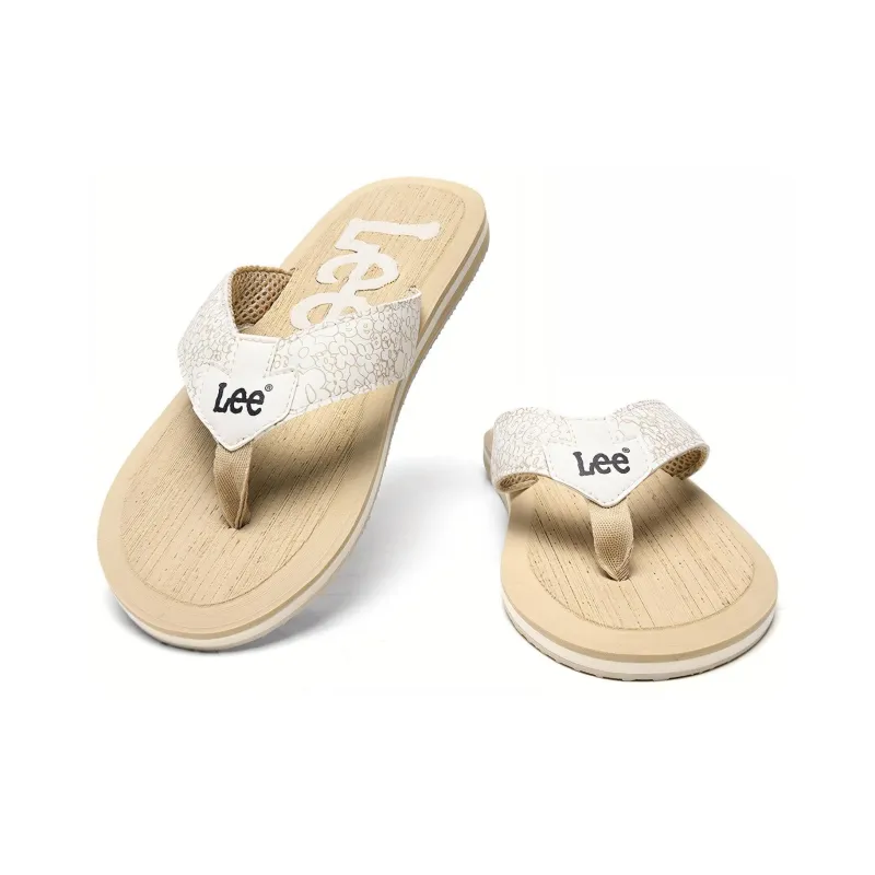 Lee EVA Rubber Sole Stitching Graffiti Odor Resistant Abrasion Resistant Slip Resistant Quick Dry Flip Flops Men's Red-9