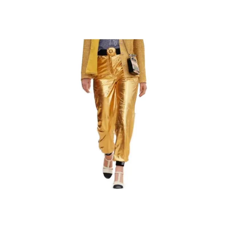 CHANEL Casual Pants Women's Gold-0