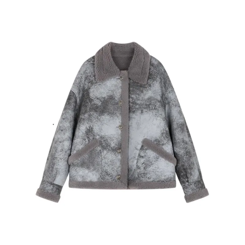 XWI Velvet feel Coat Women's Black White-0