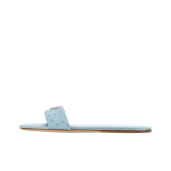 PRADA Triangle Slide Slippers Women's Blue