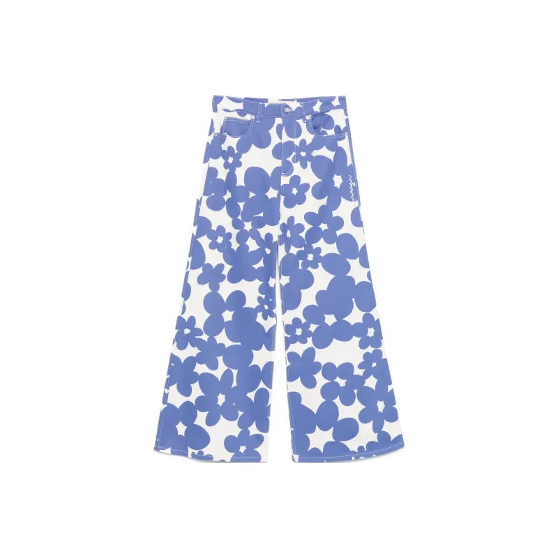 MARNI Floral print Trousers-0