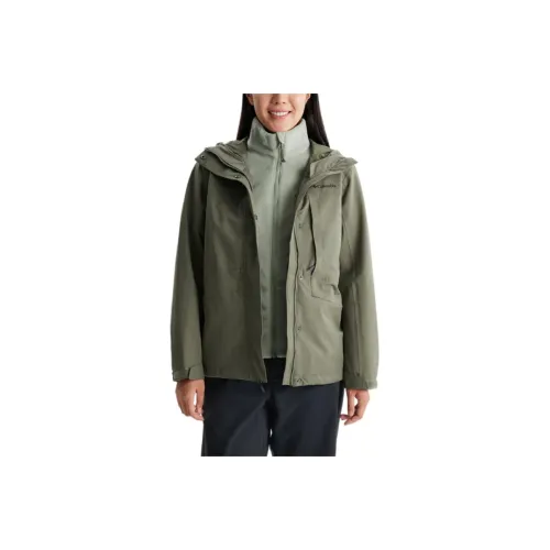 Columbia Urban Living/Travel/Commuting Hiking Waterproof Windbreaker rain Women's Green