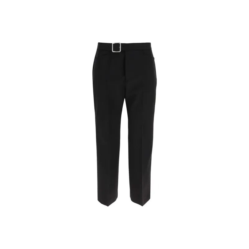 JIL SANDER Belted Cropped Trousers-0