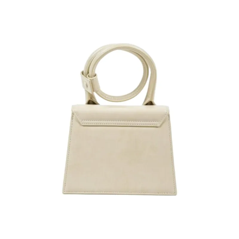 Jacquemus Le Chiquito Calfskin Shoulder Bag, Crossbody Bag, Handbag Women's Cream-3