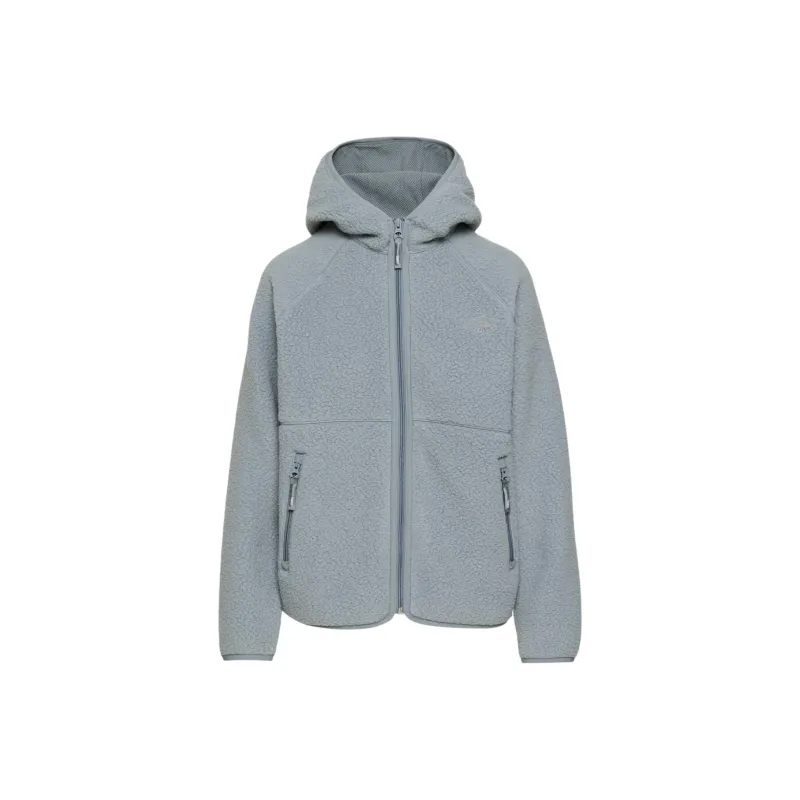 ARITZIA Tna Polartec Thermal Pro Hooded Zip Hoodie Velvet-feel Coat Women's Shady Blue/Dark Blue-0