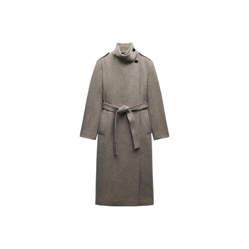 ZARA ZW Series Coats Women's Light Mink Color-0