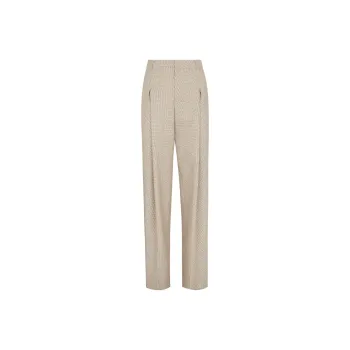 FENDI Micro Check Detailed Pleated Trousers