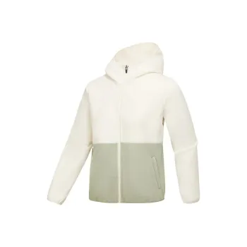 Skechers Basic Sports Series Velvet feel Coat Women's Cream Beige White