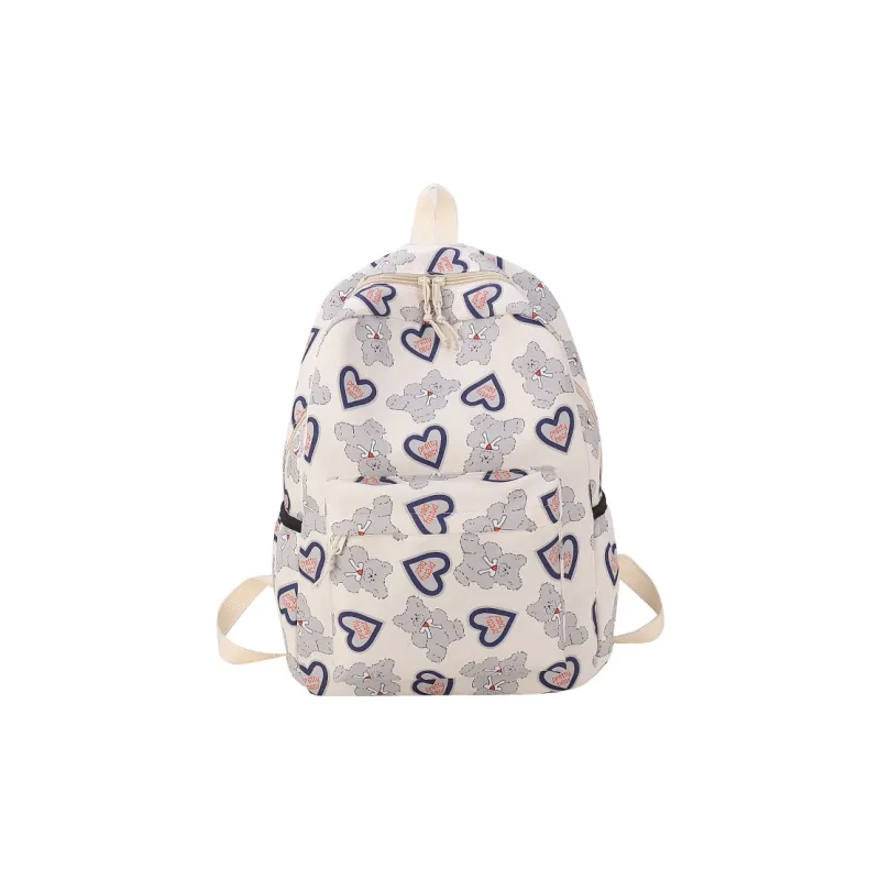 SUN EARTH &U Nylon Backpack Women's Black/White-0