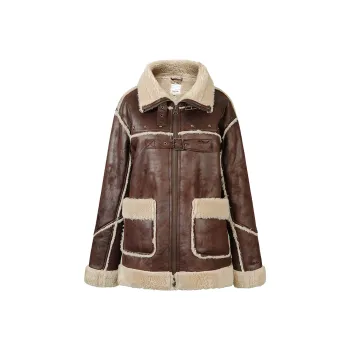 Guuka Hero Leather Jacket Women's Coffee