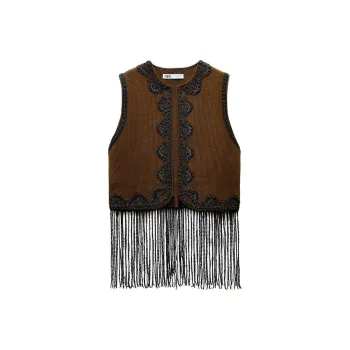 ZARA Vests Women's Brown