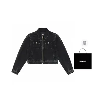 SMFK SS25 Denim Jackets Women's Black Denim
