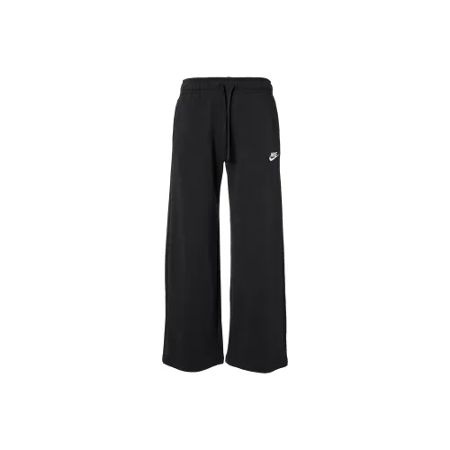 Nike Women's Mid Rise Wide Leg Sweatpants Black
