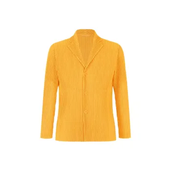 Homme Plissé Issey Miyake Business Suit Coat Women's Yellow