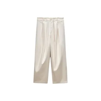 ZARA ZW Series Casual Pants Women's Beige