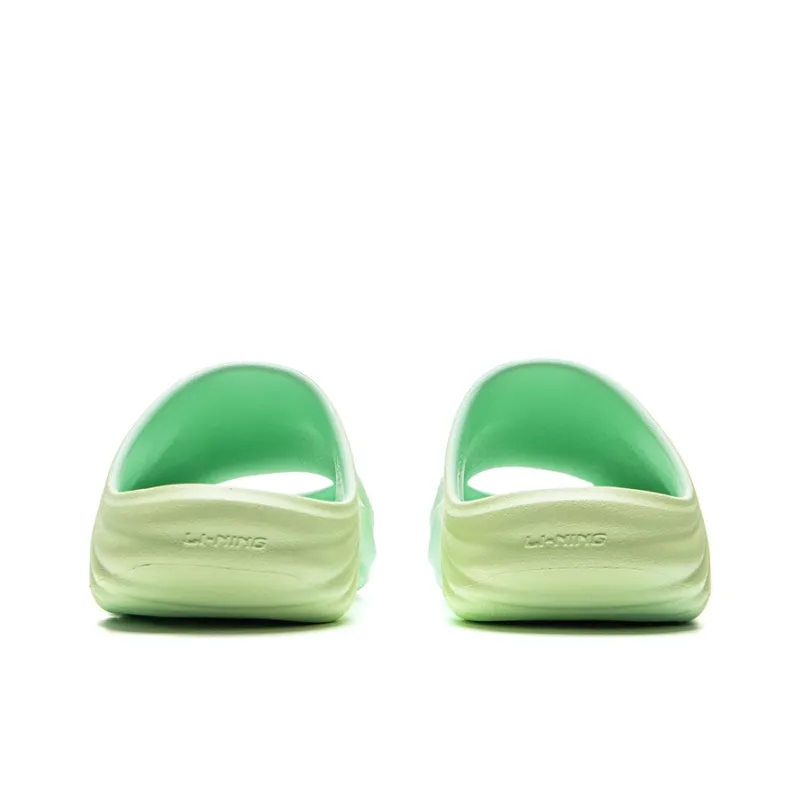 LiNing SOFT SLIPPER Slip Resistant Odor Resistant Cushioning Slide Slippers Unisex Yellow Green-3