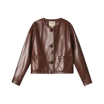 PSALTER FW24 Leather Jacket Women's Burgundy