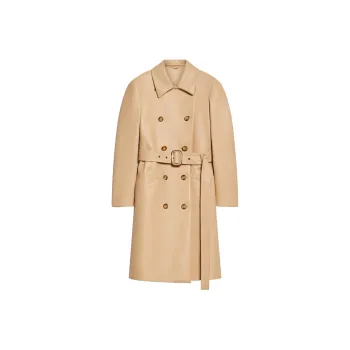 SportMax Leather Trench Coat
