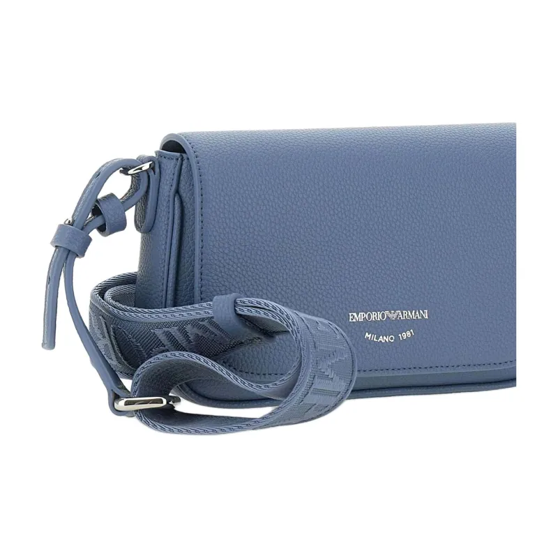 EMPORIO ARMANI Leather Shoulder Bag Women's Blue-5