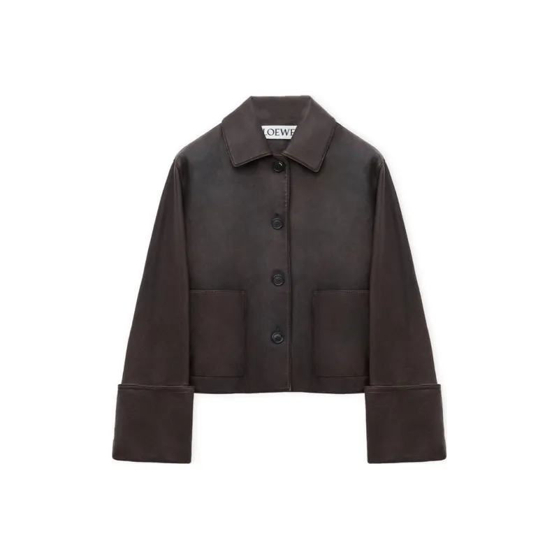 LOEWE Turn Up Jacket 'Brown'-0