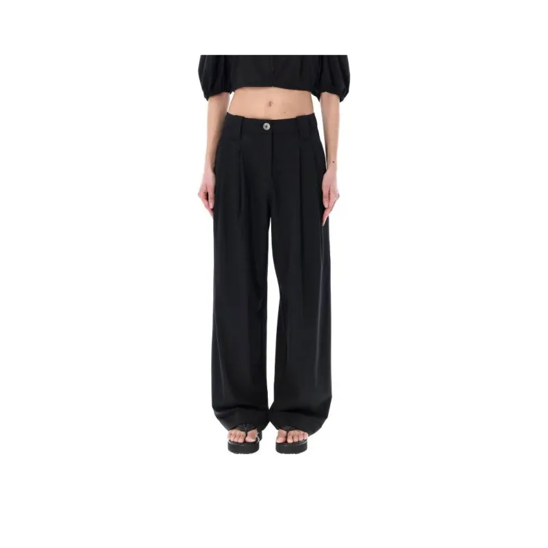 GANNI Drapey Pleated Trousers-0