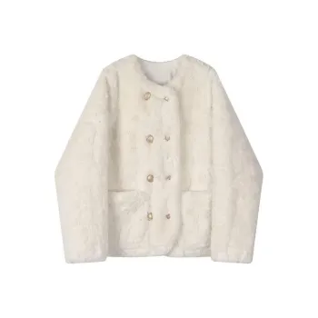 RTTO Velvet feel Coat Women's White