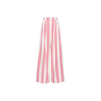 Mira Mikati Candy-stripe Cotton Palazzo Pants