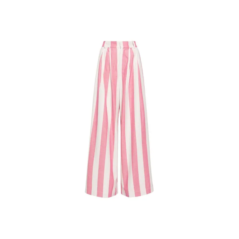Mira Mikati Candy-stripe Cotton Palazzo Pants-0