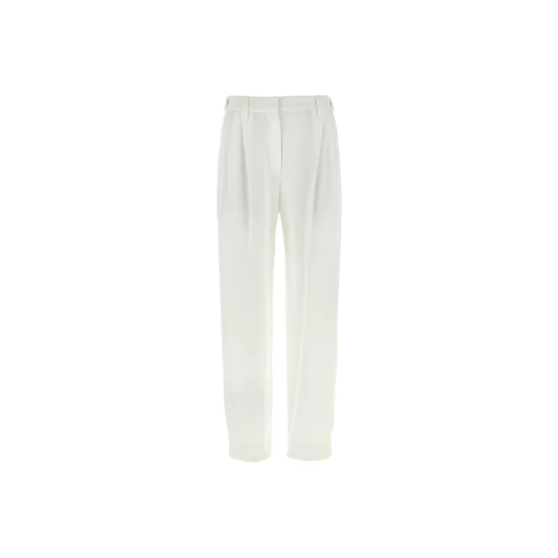 Brunello Cucinelli High Waisted Straight Leg Pants-0