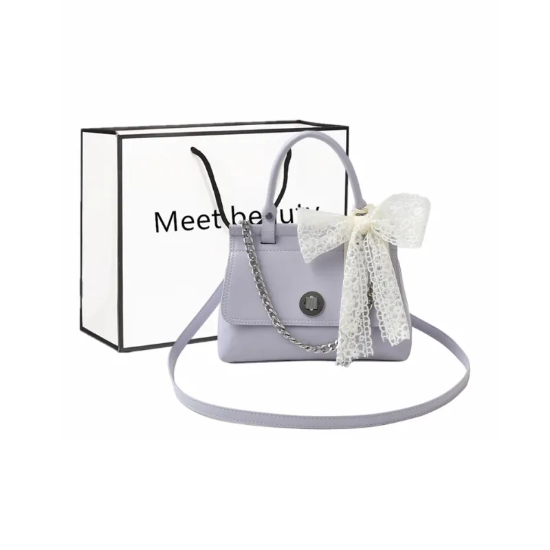 Fitchell PU One Shoulder Handbag Regular Women's White/Blue/Pink/Purple/Black-17