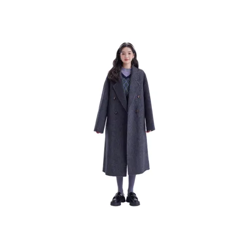 DEAR DEER PUFF Coats Women's Gray