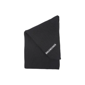 Balenciaga Knit Scarves Unisex Black