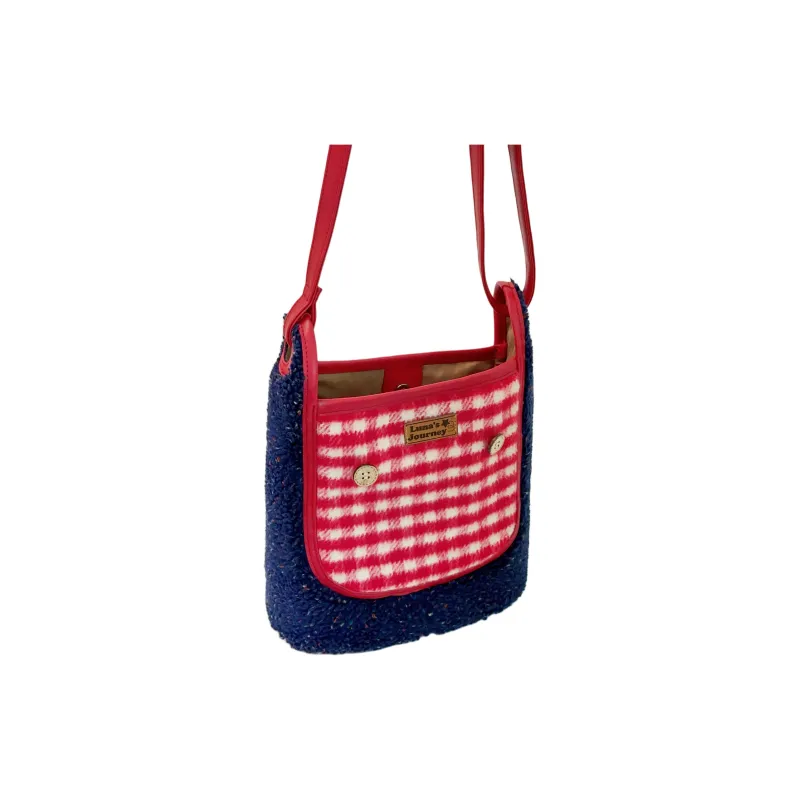 LUNA'S JOURNEY Polyester Shoulder Bag Medium Size Unisex Navy Blue-4