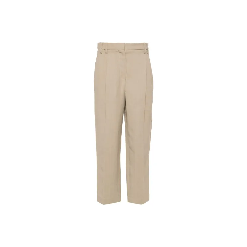 Brunello Cucinelli Cropped Tapered Trousers-0
