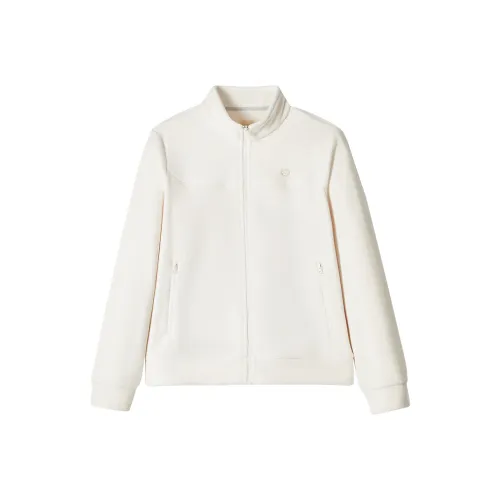 Tectop Velvet feel Coat Women's Fragrant Moon White