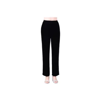 Yi Mengyuan Silk Casual Pants Women's Black