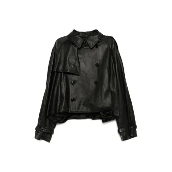 Vetements Double breasted Leather Jacket