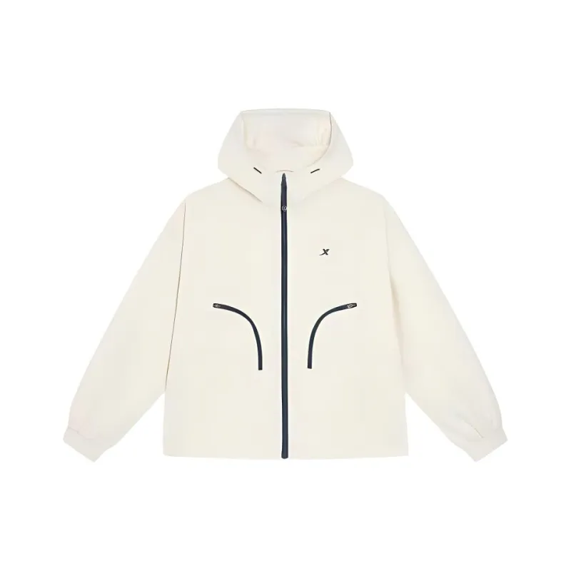 XTEP Variety Training Collection Trench Coat Women's Mountain Moon White-0