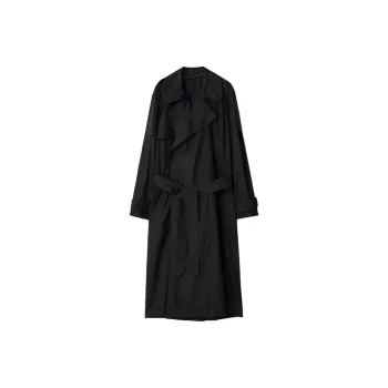 Burberry Long Silk Trench Coat